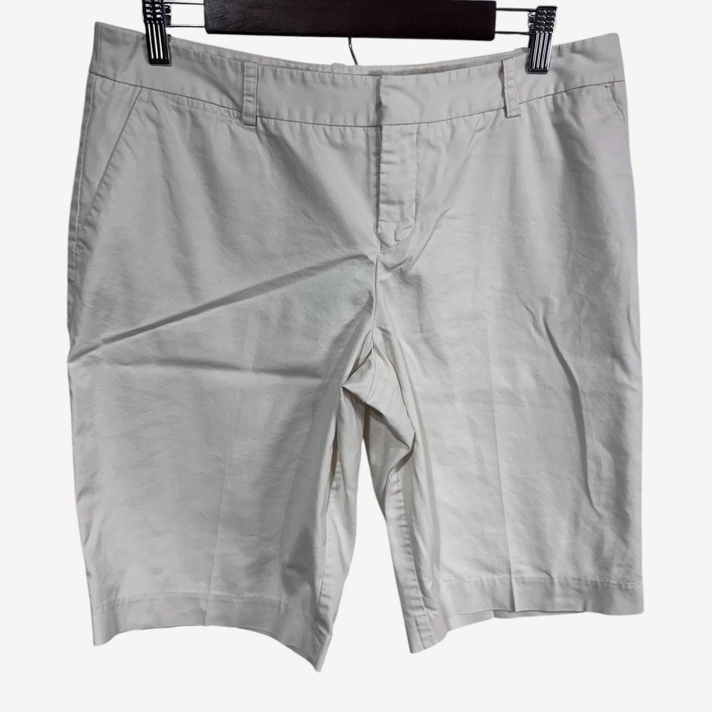 Mossimo 12 Ivory Shorts Women's Stretch Chino Bermuda